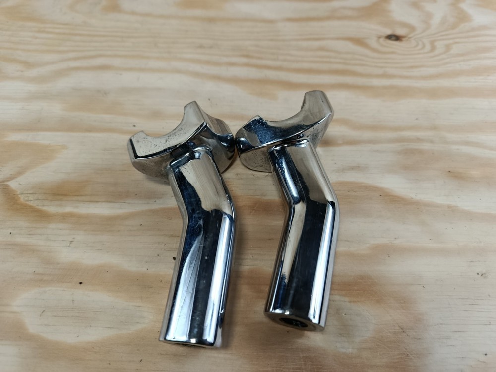 (K) CHROME 4" PULLBACK RISERS FOR 1" HANDLEBARS HARLEY DAVIDSON