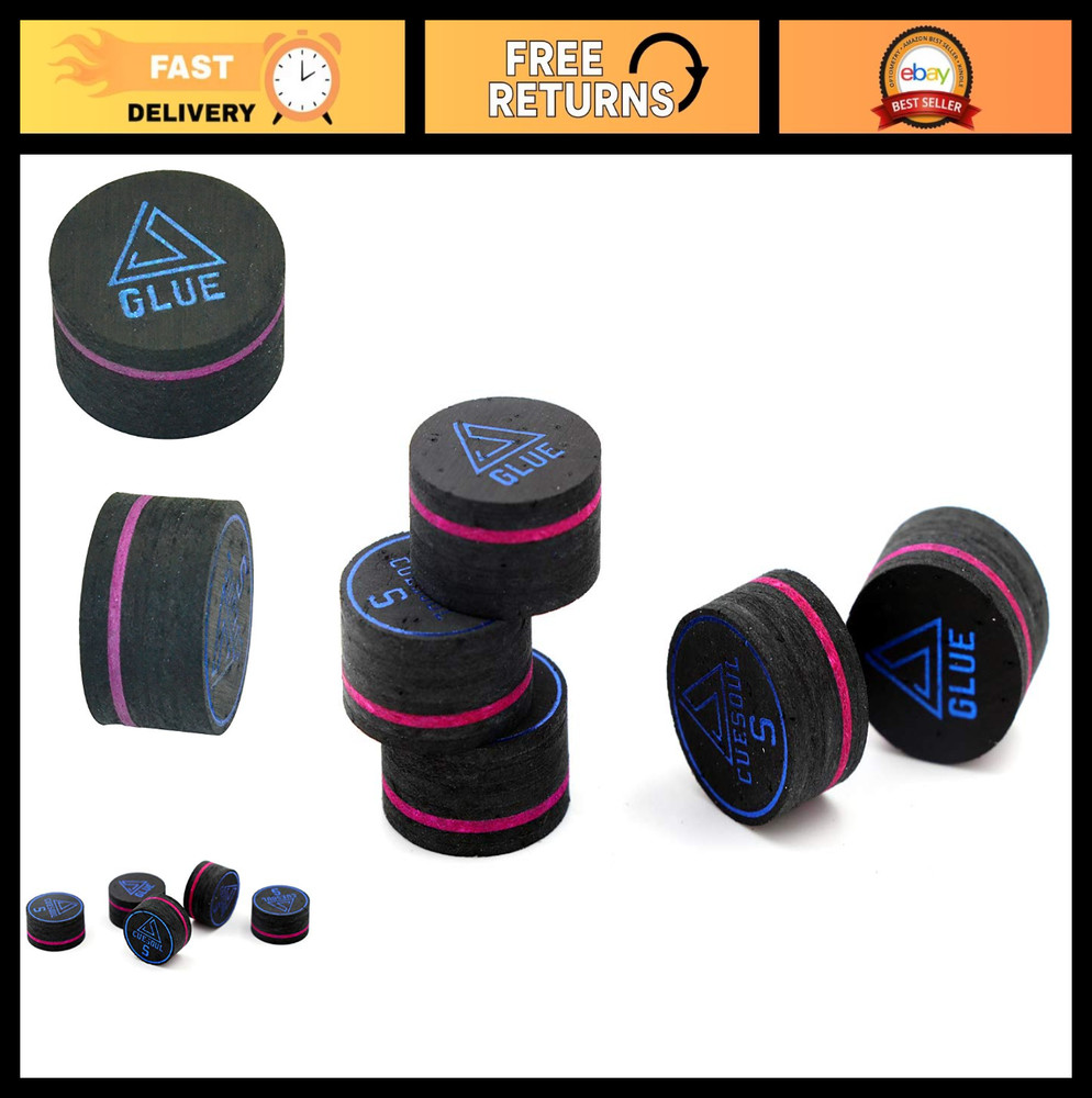 High-Performance Pool & Snooker Cue Tips - Glue-On, Durable, Precision Fit