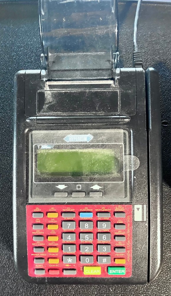 Hypercom T7PLUS Credit Card Terminal with Power Supply