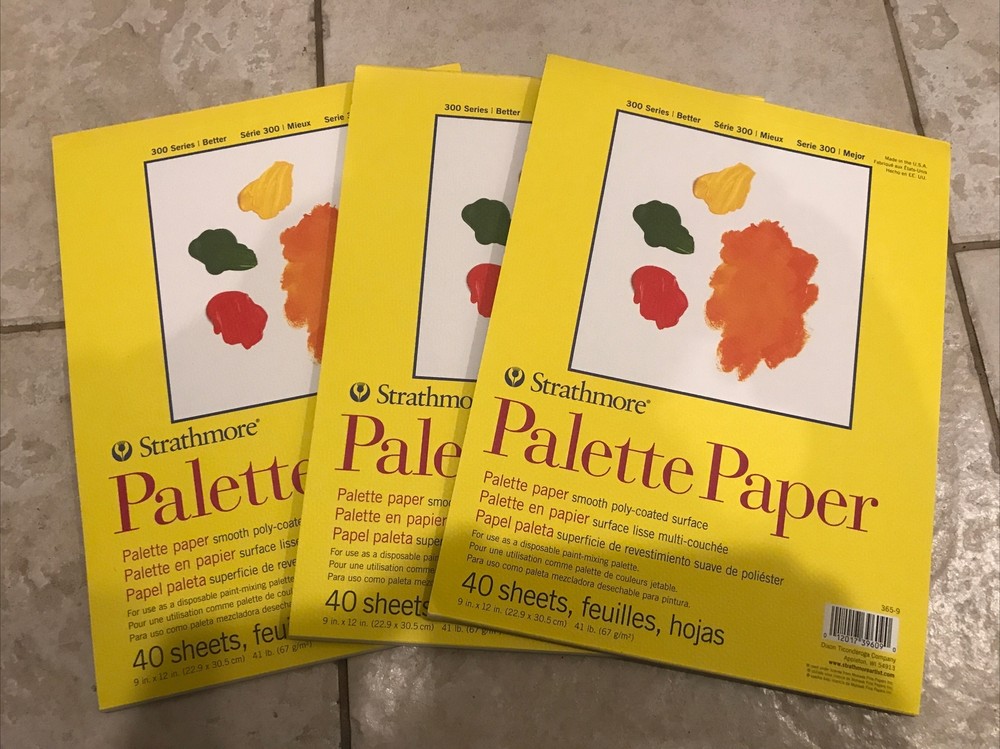Strathmore Palette Paper Pad 9"X12"-40 Sheets - 3 Pack
