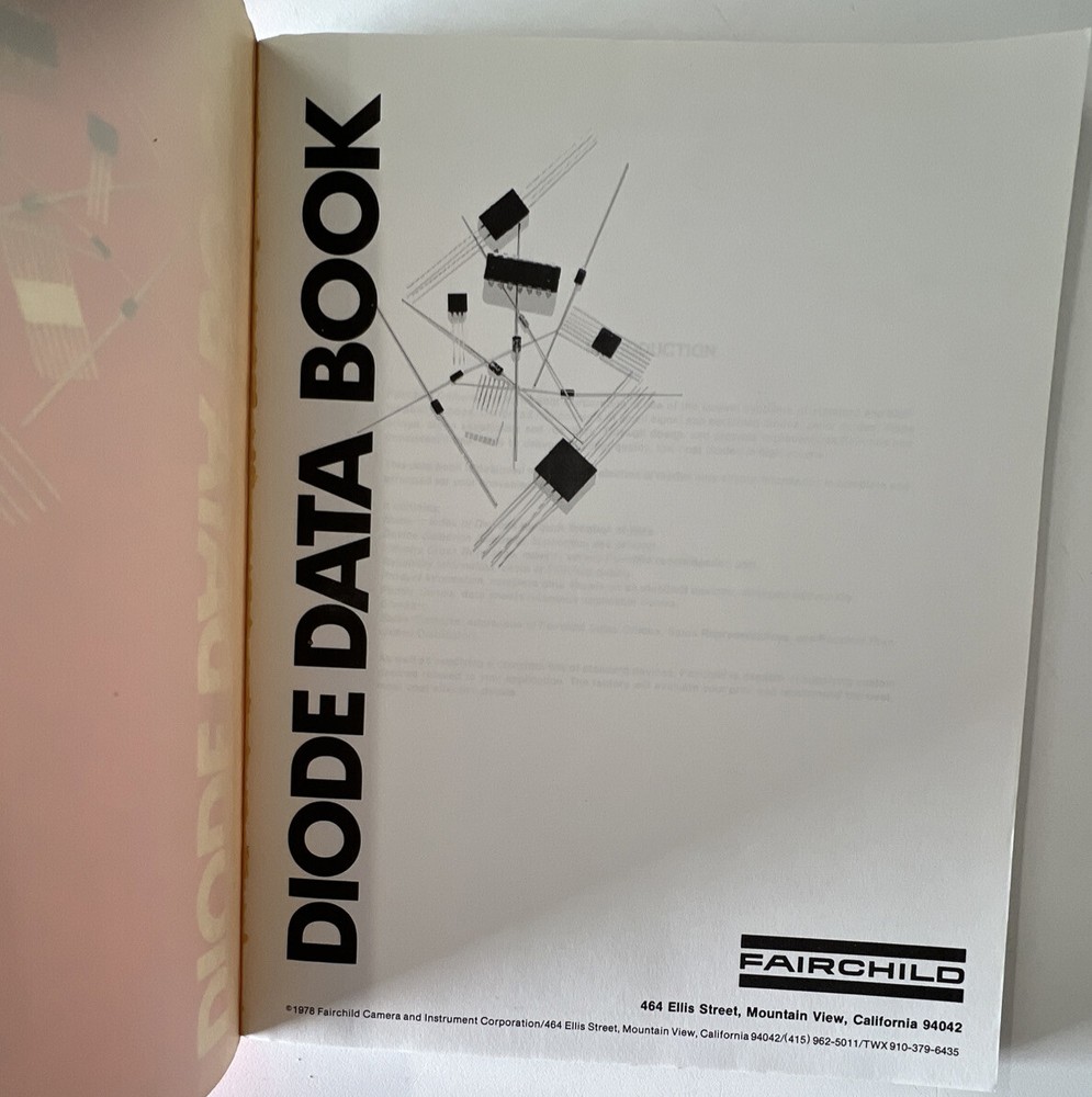 Electronics Manual Catalog Fairchild Semiconductor Diode Data Book 1978 PB