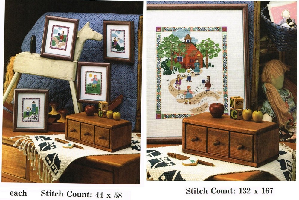 SCHOOL DAYS  CROSS STITCH  PATTERN ONLY -   3AN