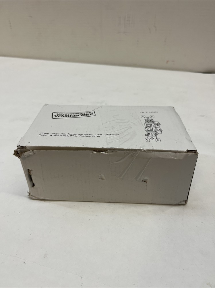 Maintenance Warehouse® 15 Amp 1-Pole Quick/Side-Wired Toggle Wall Switch 10-Pack