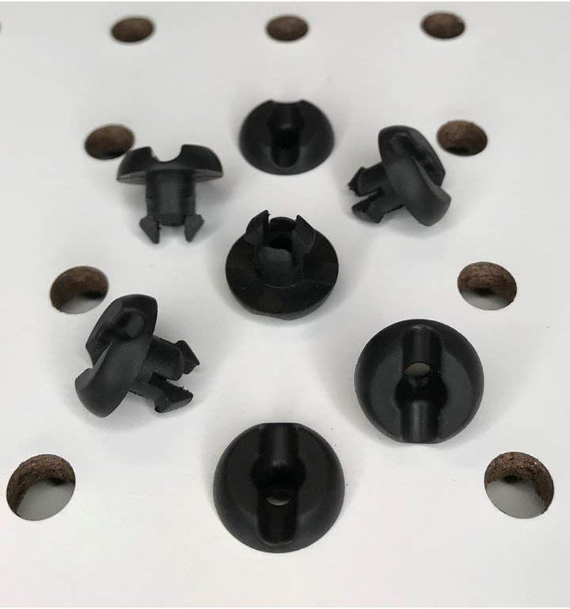 50 Pack Pegboard Peg Locks 1/8" Black Hook Retainers Pegboard Accessories