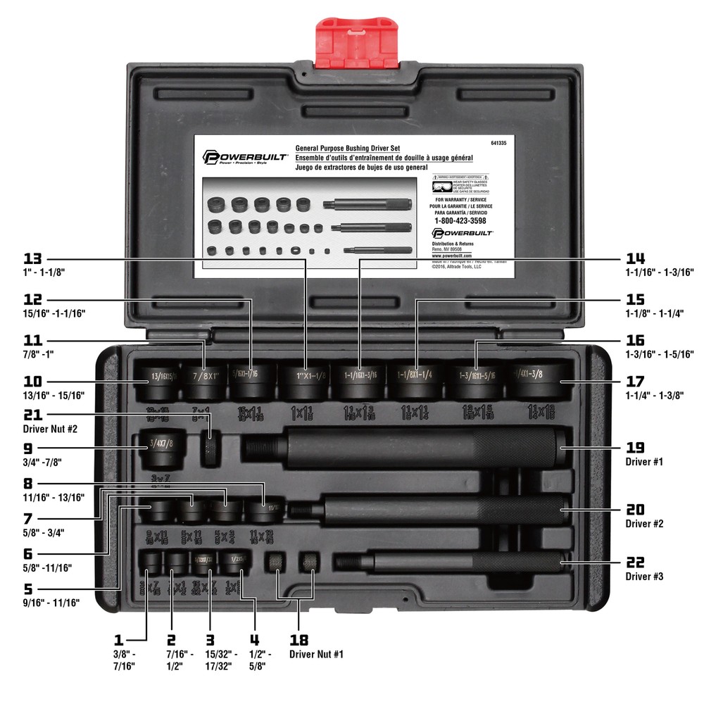 Powerbuilt General Purpose Bearing and Bushing Driver - 641335
