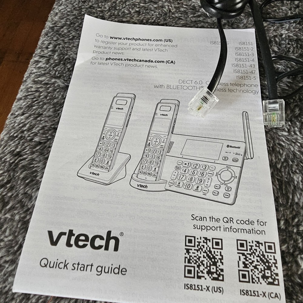 VTech IS8151-2 Super Long Range 2 Handset DECT 6.0 Cordless Phone OPEN BOX