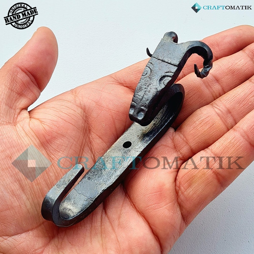 Widderkopf Wall Hook Handmade Wrought Iron Nostalgic Antique Hook