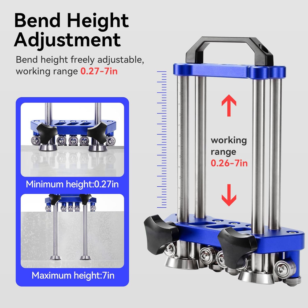 Versatile Portable 2-Station Metal Roller & Bender Tool - 0-100° Range