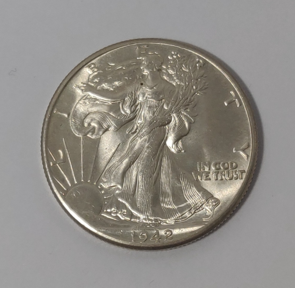 1942 WALKING LIBERTY HALF DOLLAR