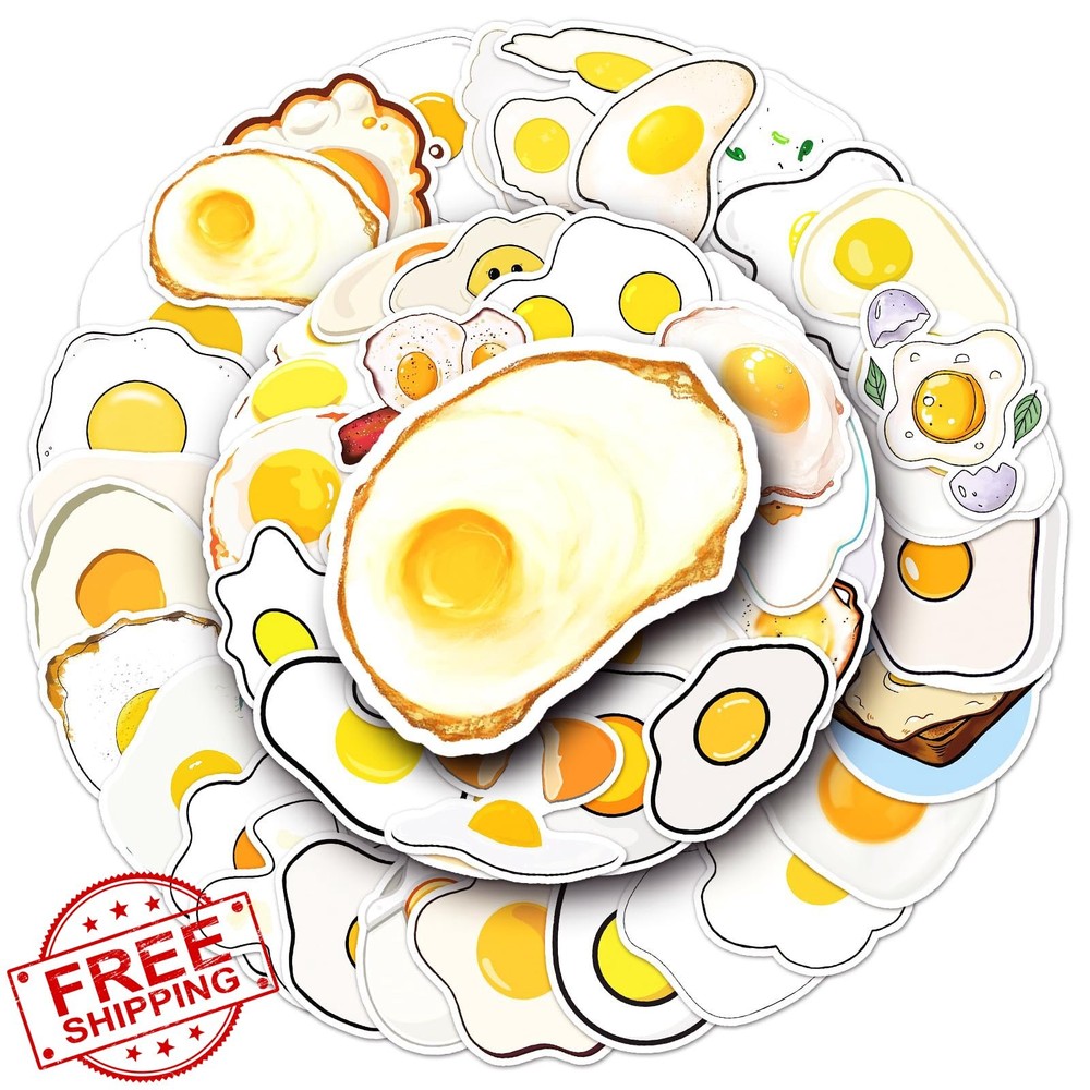 50pcs Fried Egg Stickers Kitchen Decor