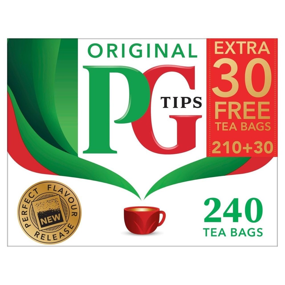 PGTips-6745-2pack PG tips Pyramid Teabags - 240 per pack (1.53lbs)