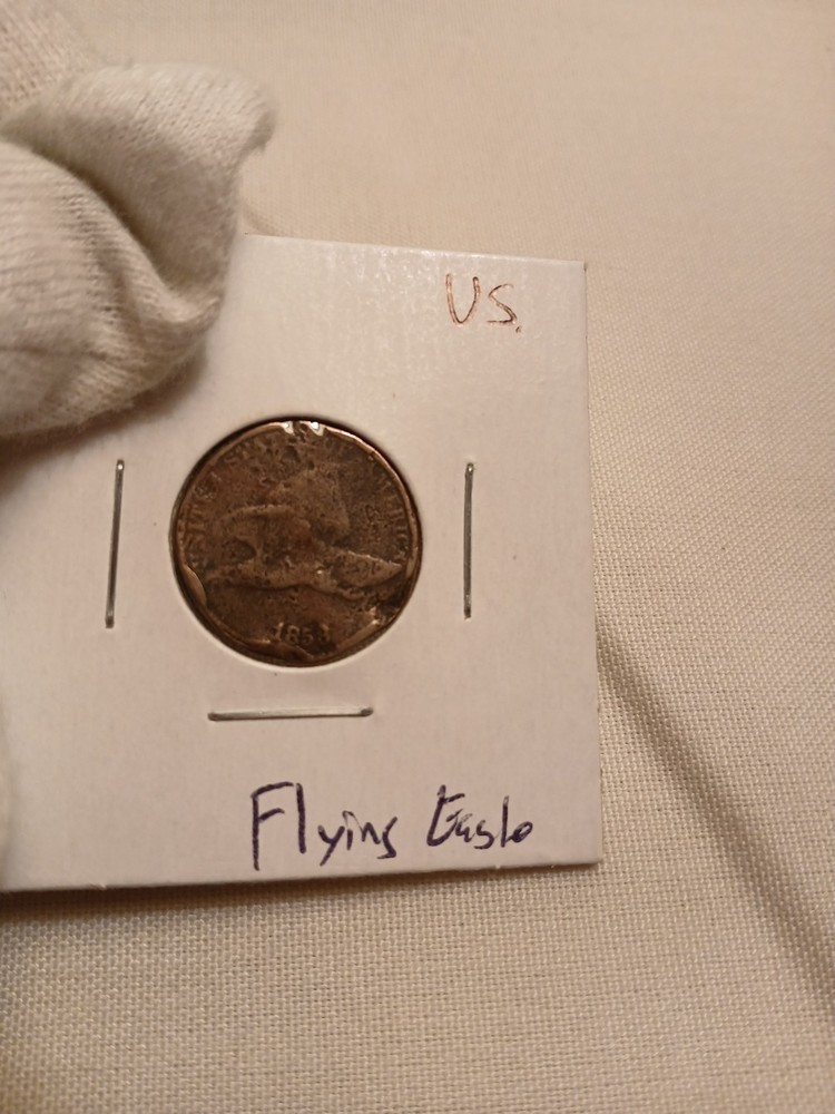 1858 Flying Eagle Cent, Raw, Damaged. 🙂$3 OFF🙂