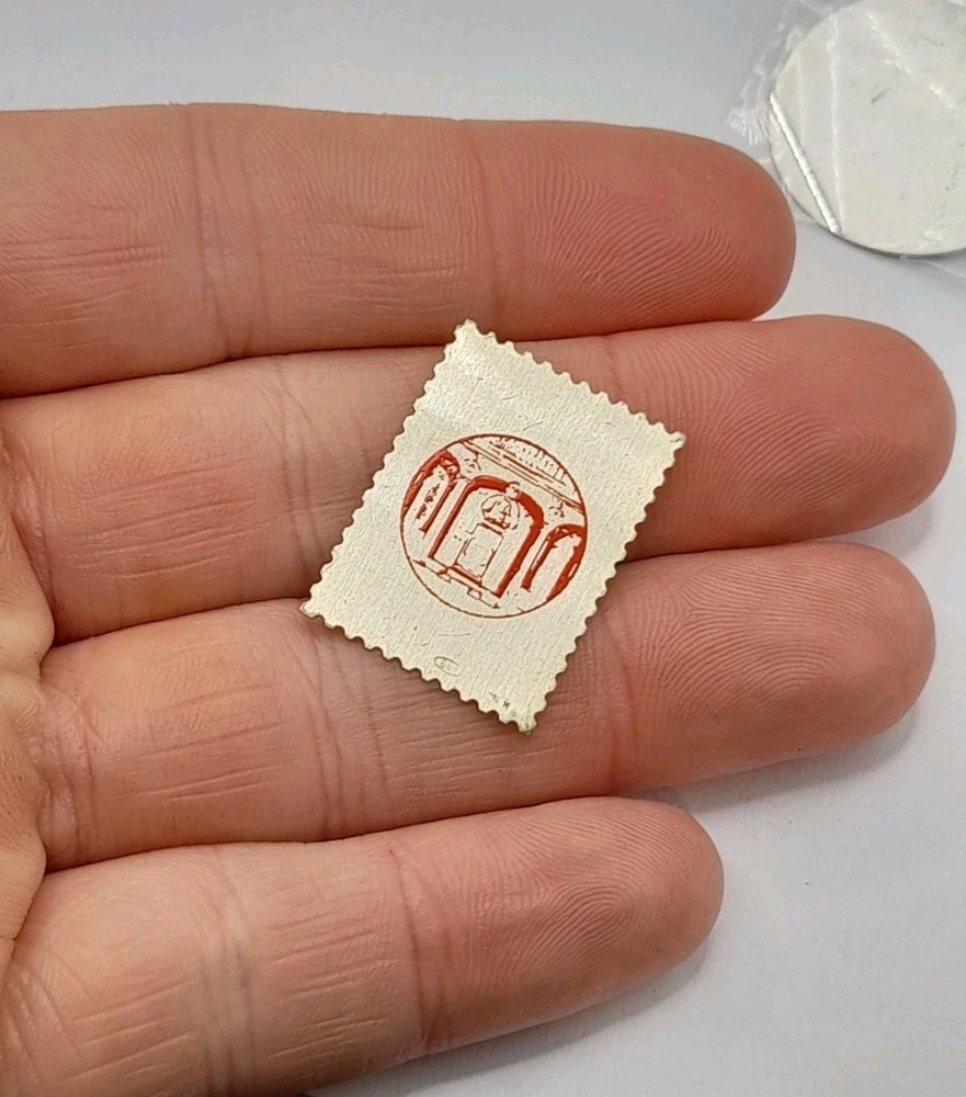 Unusual Vintage 800 Silver Stamp