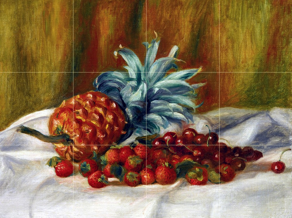 Art Fruit Auguste Renoir Ananas Mural Ceramic Backsplash Bath Tile #2376