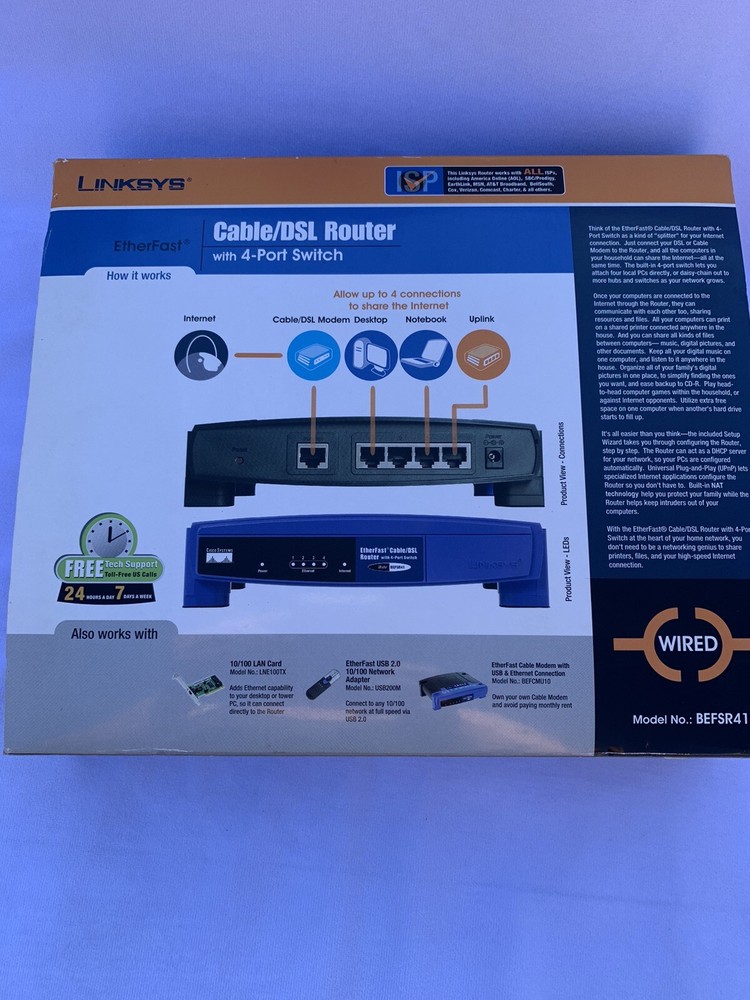 Linksys Cable/DSL Router with 4-Port Switch