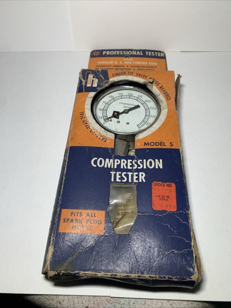 Vintage Harvey E. Hanson Compression Tester Model 5 w/ Original Box (1963)