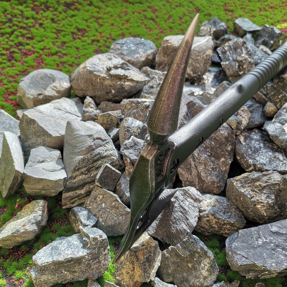 Handforged sharp multi-function outdoor stainless steel jungle logging axe