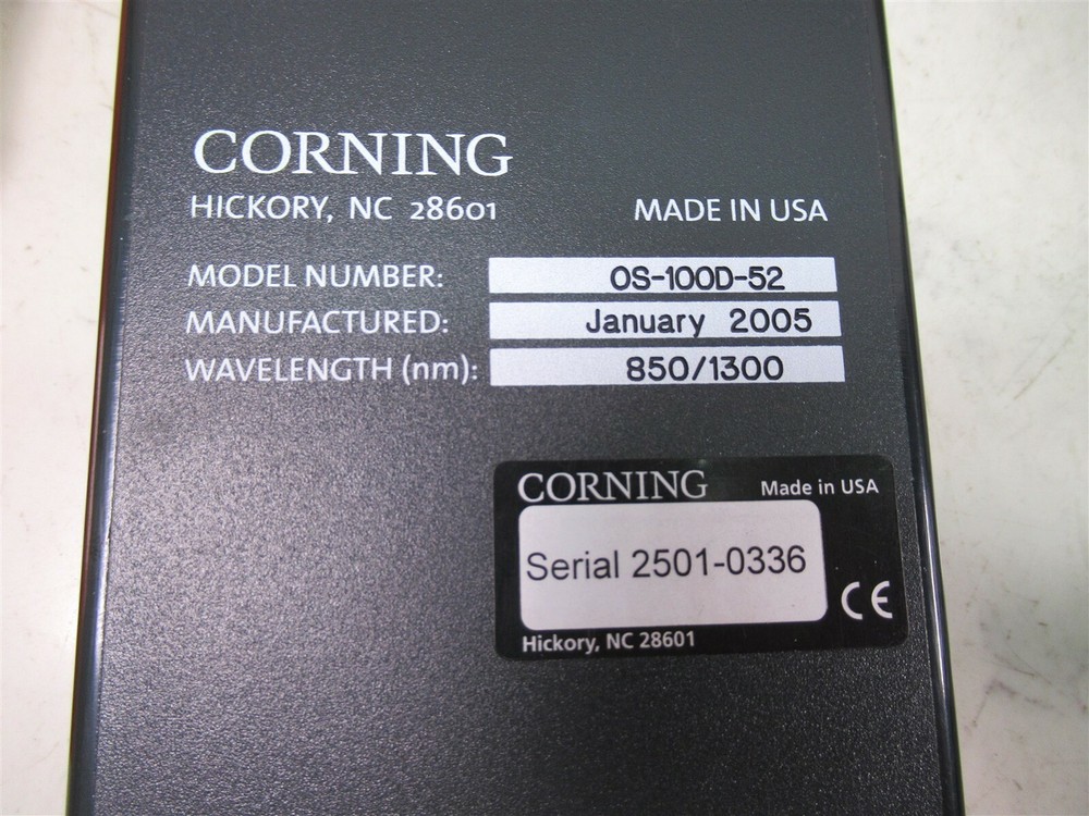 Corning Fiber Optic Optical Source OS-100D-52 & Optical Meter OM-210 Siecor