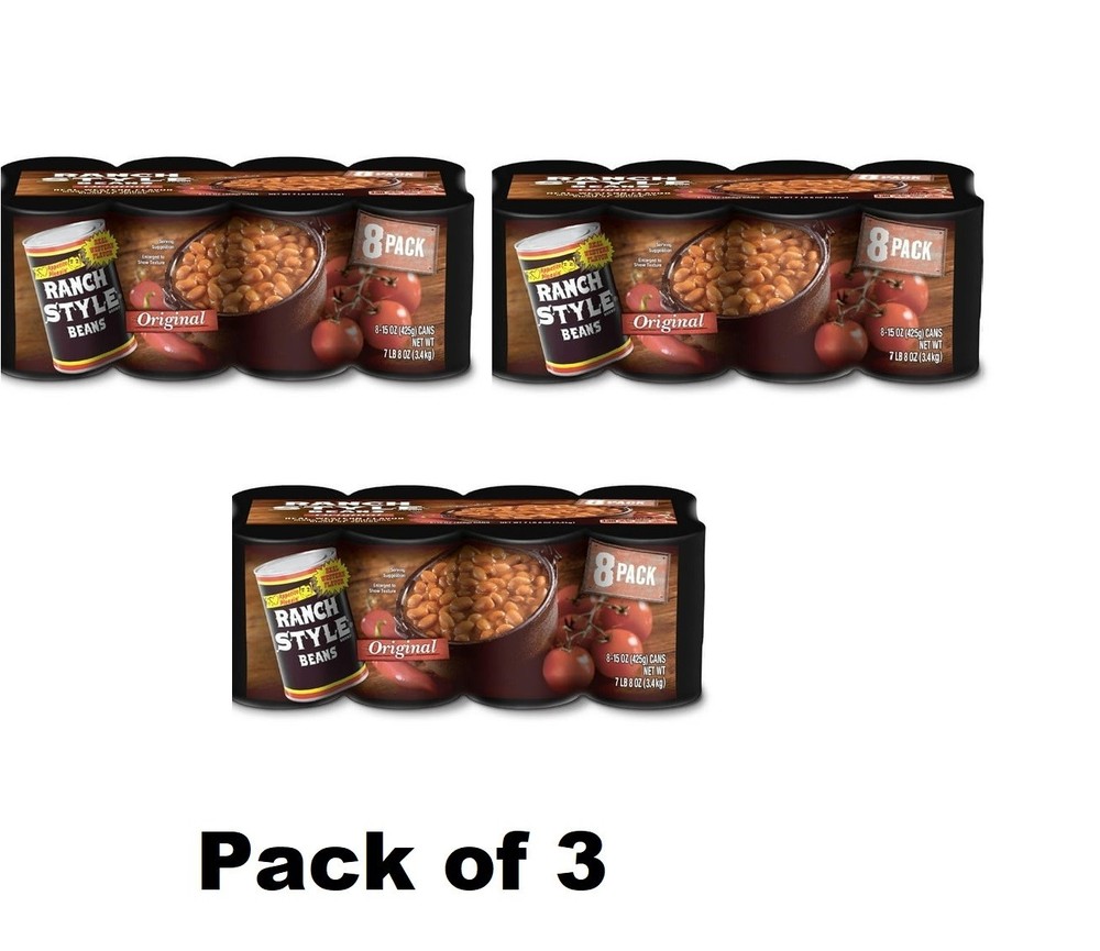 3 Pack Ranch Style Beans, Canned Beans (15 oz.)