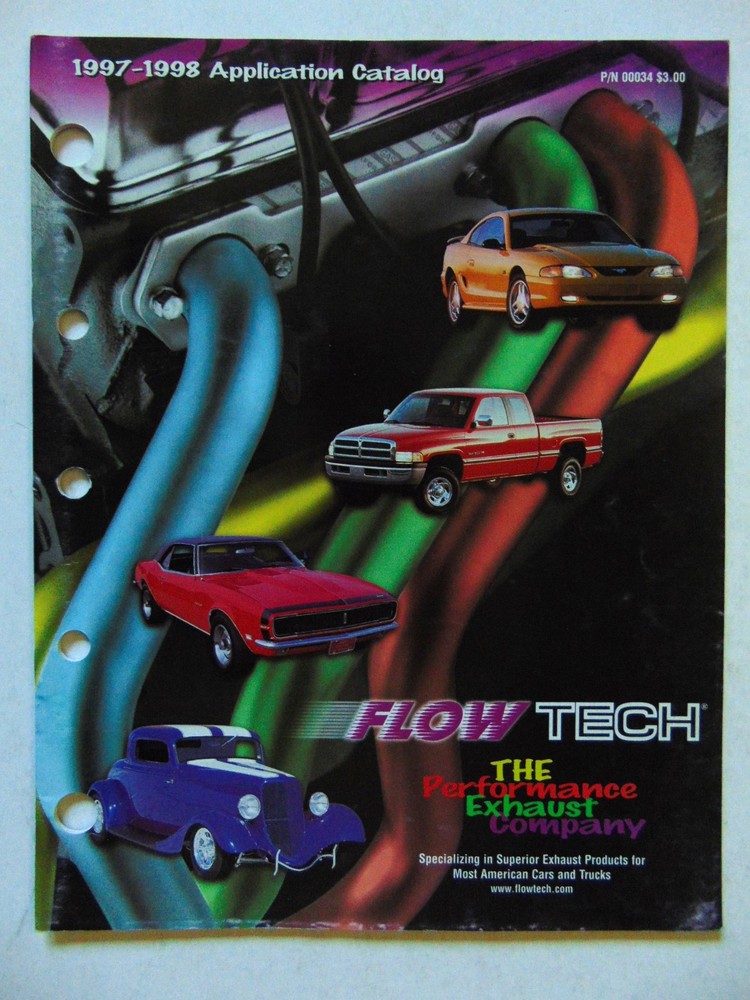 Vintage Original 1997/1998 Flowtech Performance Exhaust Application Catalog
