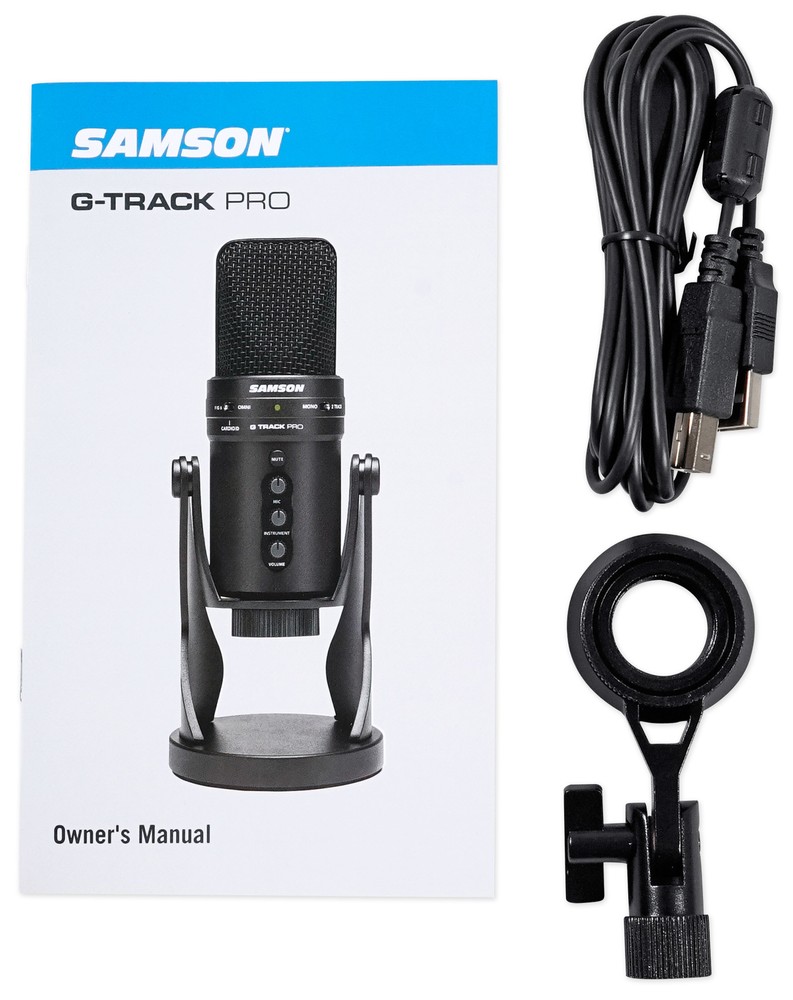 SAMSON G-Track Pro Studio USB Podcast Microphone Mic+Built in Audio Interface