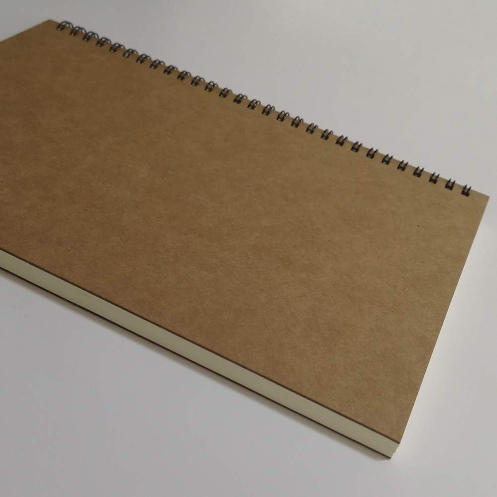 Spiral Notebook/Spiral Journal Lined B5 Hard Kraft Cover Wire Bound Notebook Ru