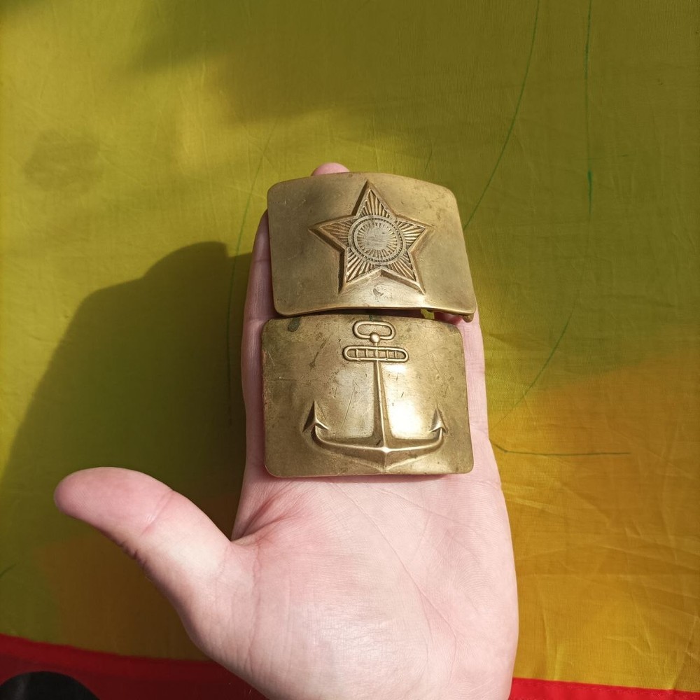 Vintage brass belt buckle Soviet