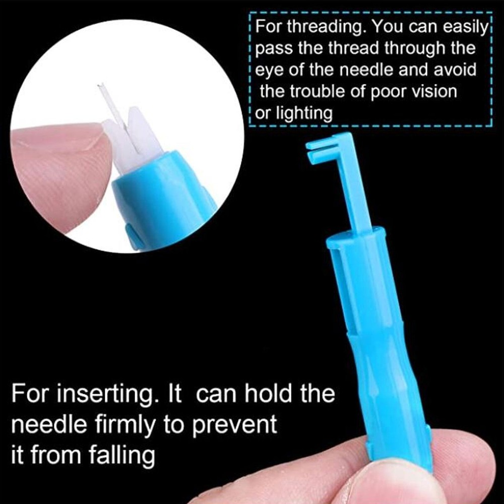 12pcs Needle Threader Plastic Automatic Inserter Threading Tool for Sewing