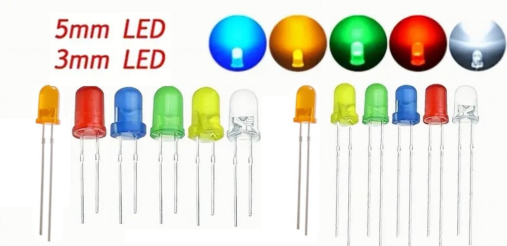 2pcs 5mm Led Select color and quantity.  BRIGHT Bulbs Pls Read Description