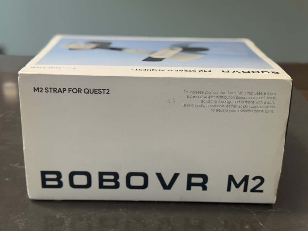 BOBOVR M2 Head Strap for Quest 2 Headset, White/Black, Model M2