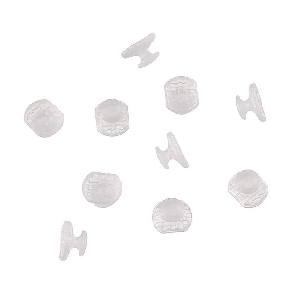 10Pc/Bag Dental Transparent Bondable Clear Lingual Button Round/Rectangular Base