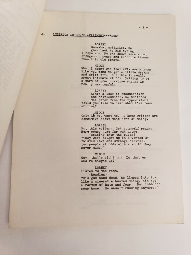 FOREPLAY / Jack Richardson 1975 Screenplay, man buys a doll, segment "Vortex"