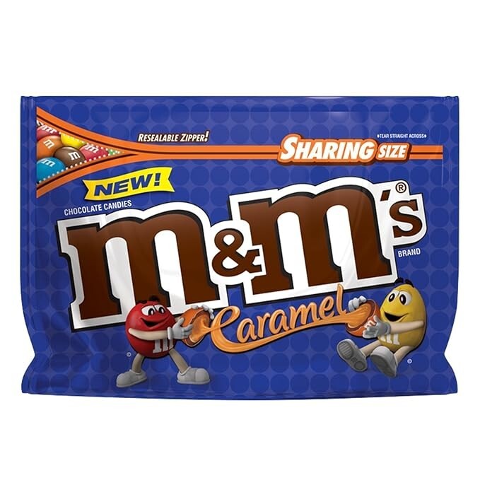 M&M'S Chocolate Candy, Caramel , 1.41 oz, 24 CT