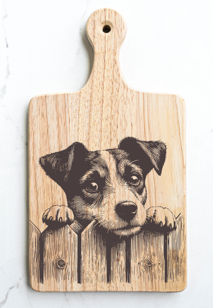 Jack Russell Cutting Cheese Board