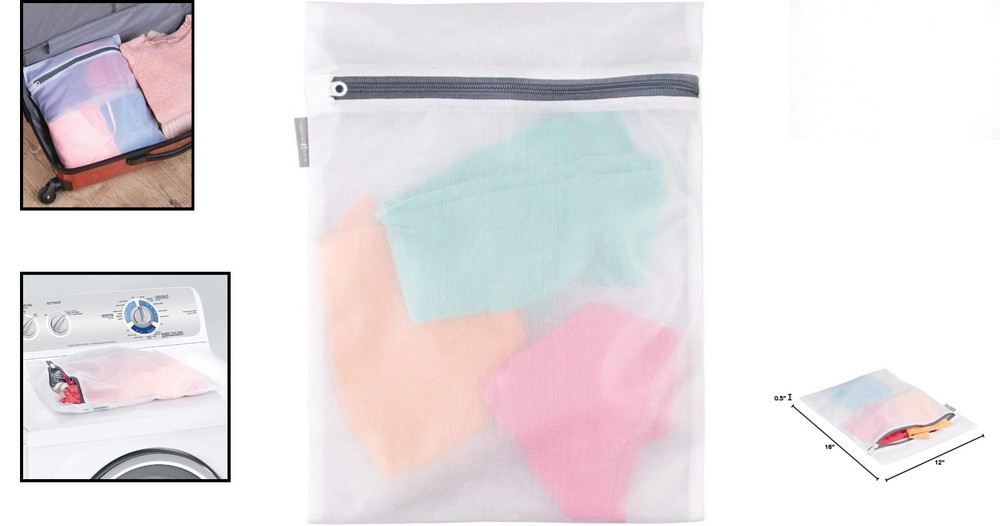 Compact Medium Mesh Laundry Bag for Delicates - Durable & Reusable Design