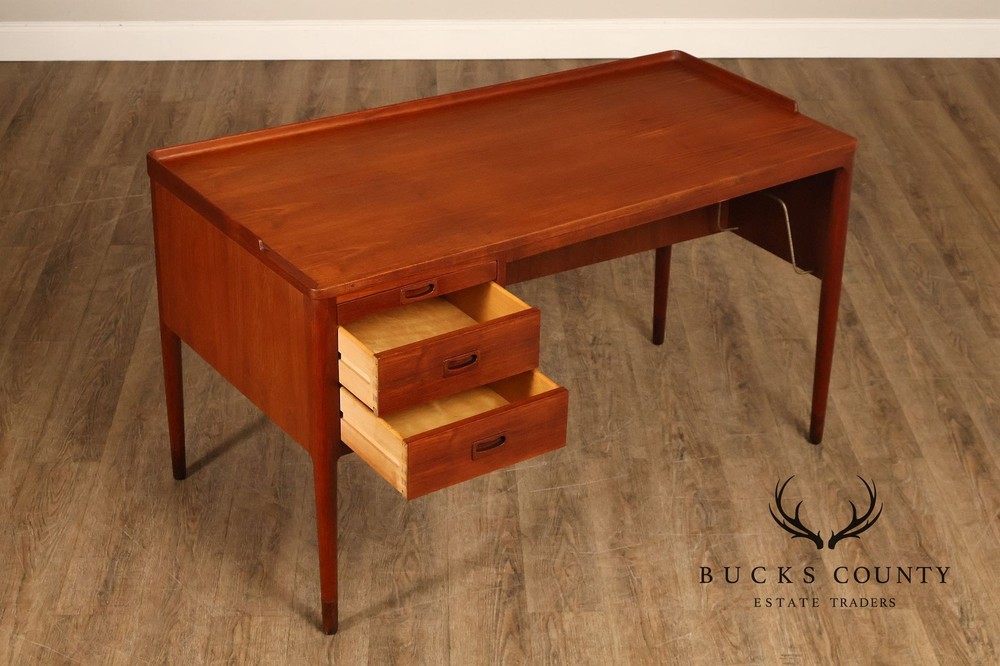 Danish Modern Teak Executive Writing Desk