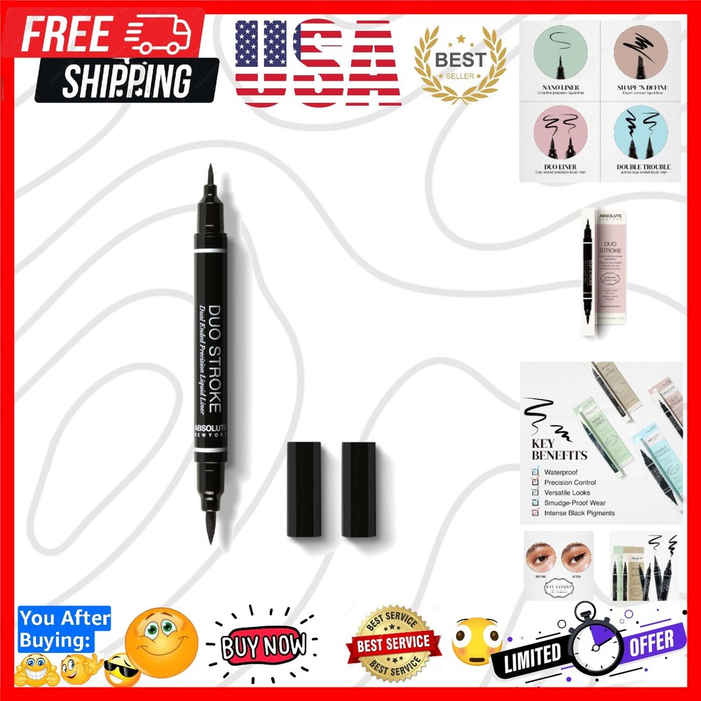 Super Slim Angled Tip Double Ended Liner Duo Stroke