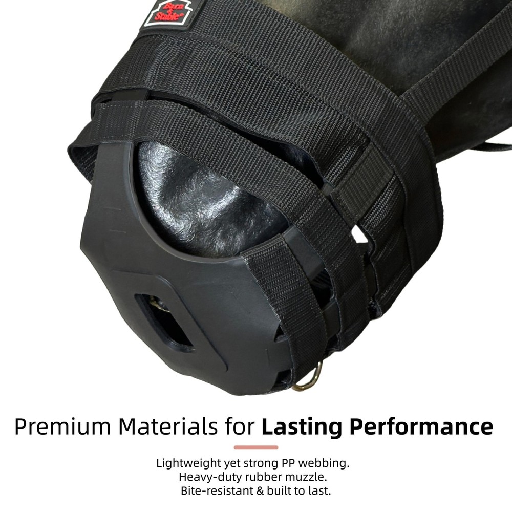 BARN & STABLE Horse Grazing Muzzle Easy Breathe Comfortable Control Laminitis