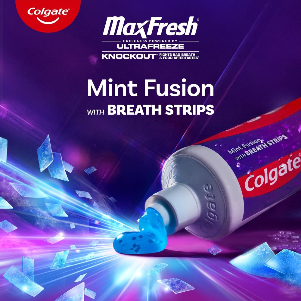 MaxFresh Knockout Mint Toothpaste 3-Pack 6.3oz – Ultrafreeze 10x Cool