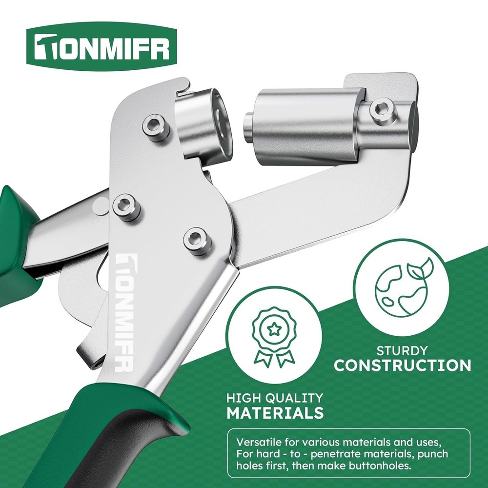 Complete Grommet Kit: Heavy-Duty Press, Hole Cutter & 300 Rust-Resistant Eyelets