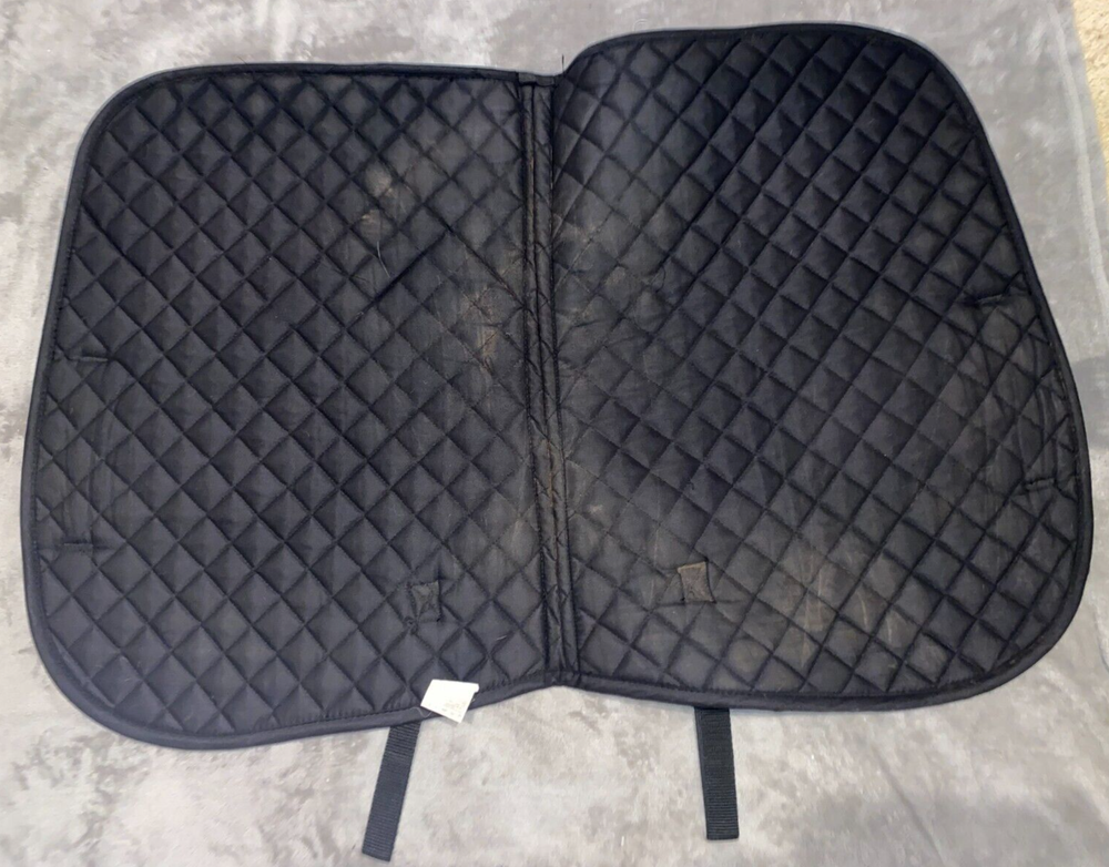 DOVER BLACK A/P QUILTED SADDLE PAD 23'' X 37''