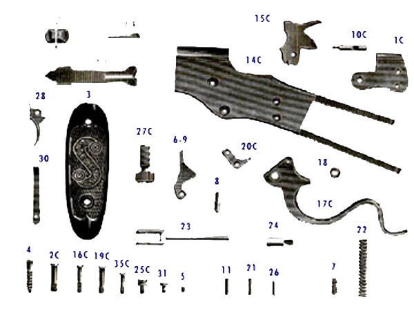 Stevens 1915 Favorite Action Screw Set