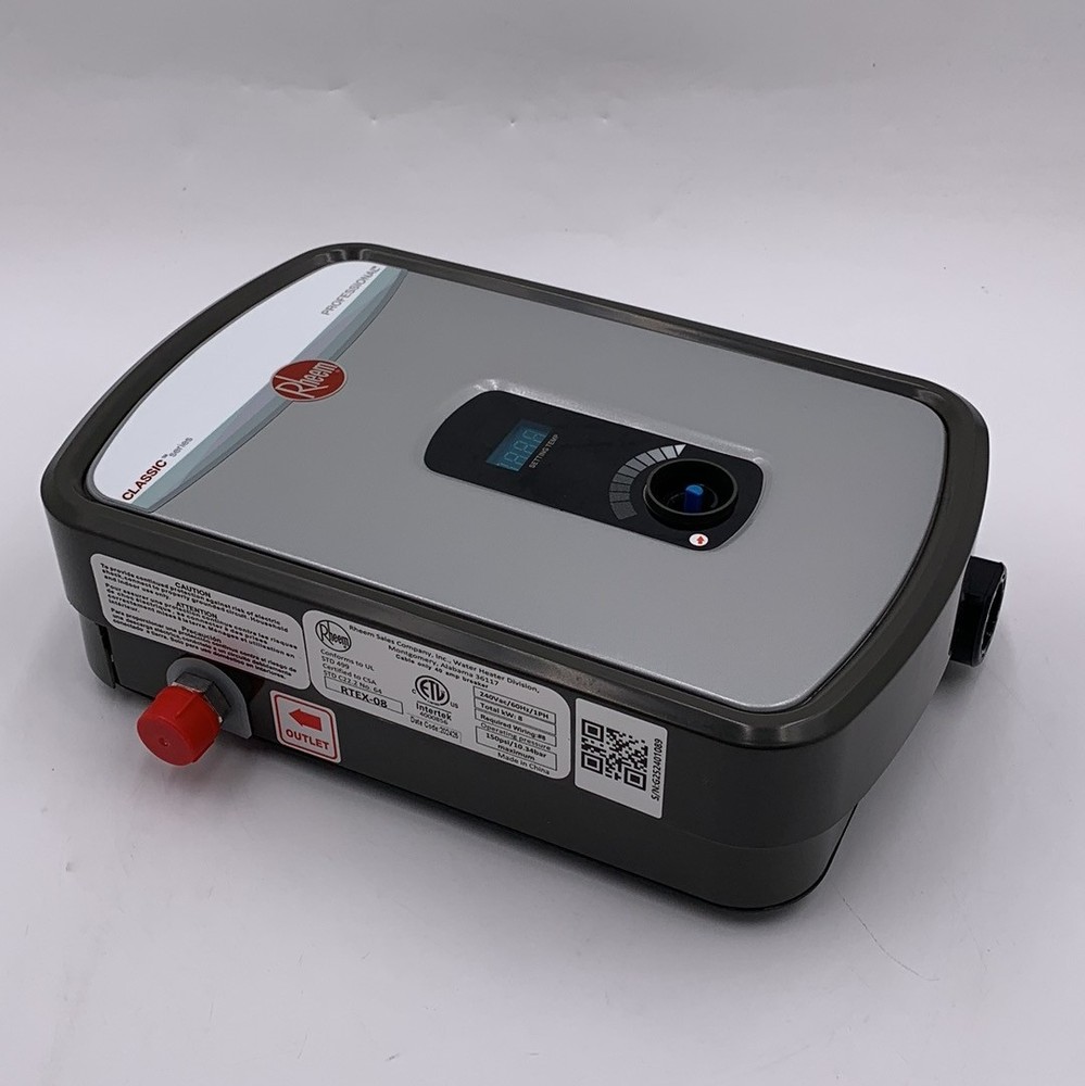 Rheem 8kW 240V Tankless Electric Water Heater - READ