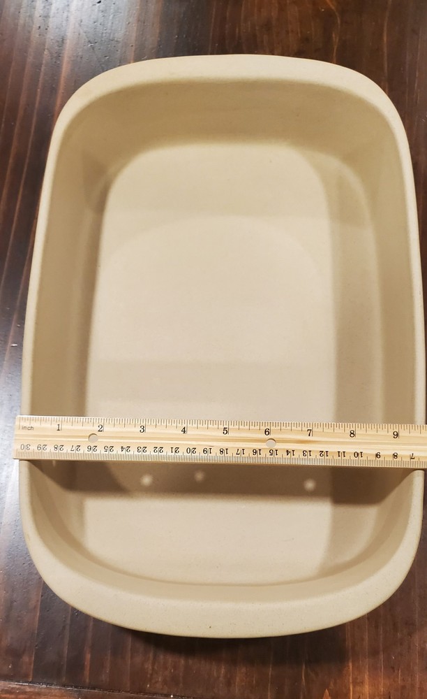 The Pampered Chef Large Rectangular Baker Stone Stoneware Baking Pan Dish