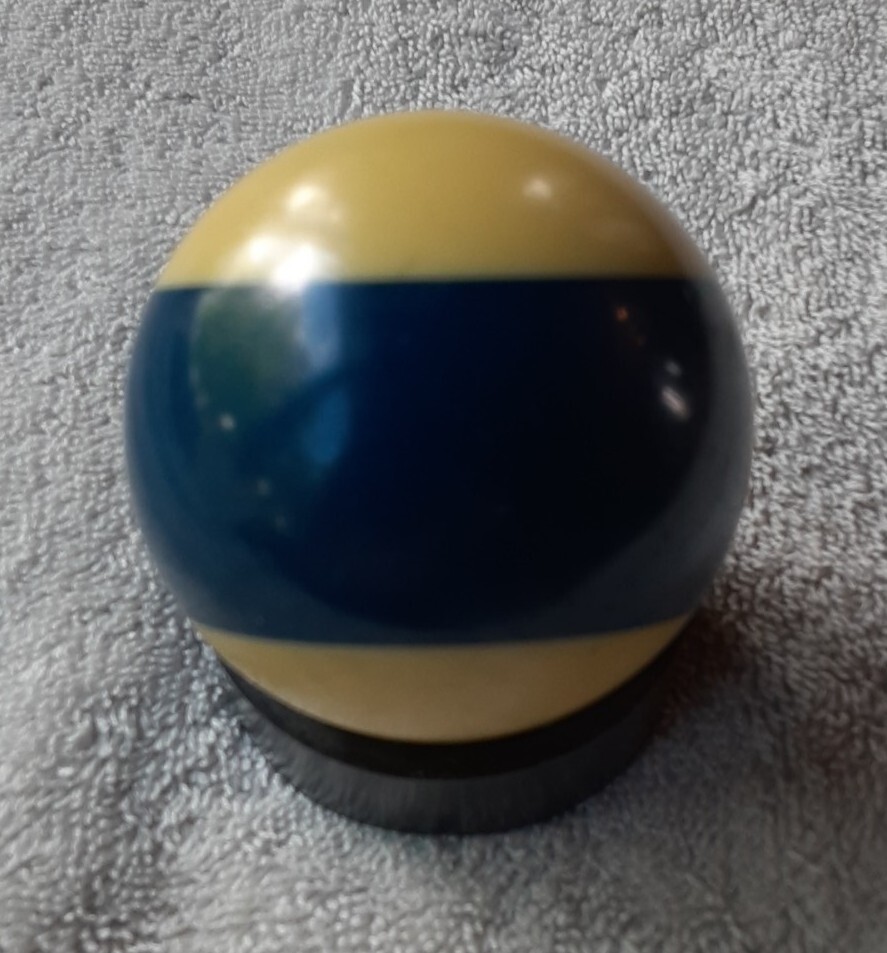 Vintage Bakelite Pool Ball #10 Blue Stripe Replacement.