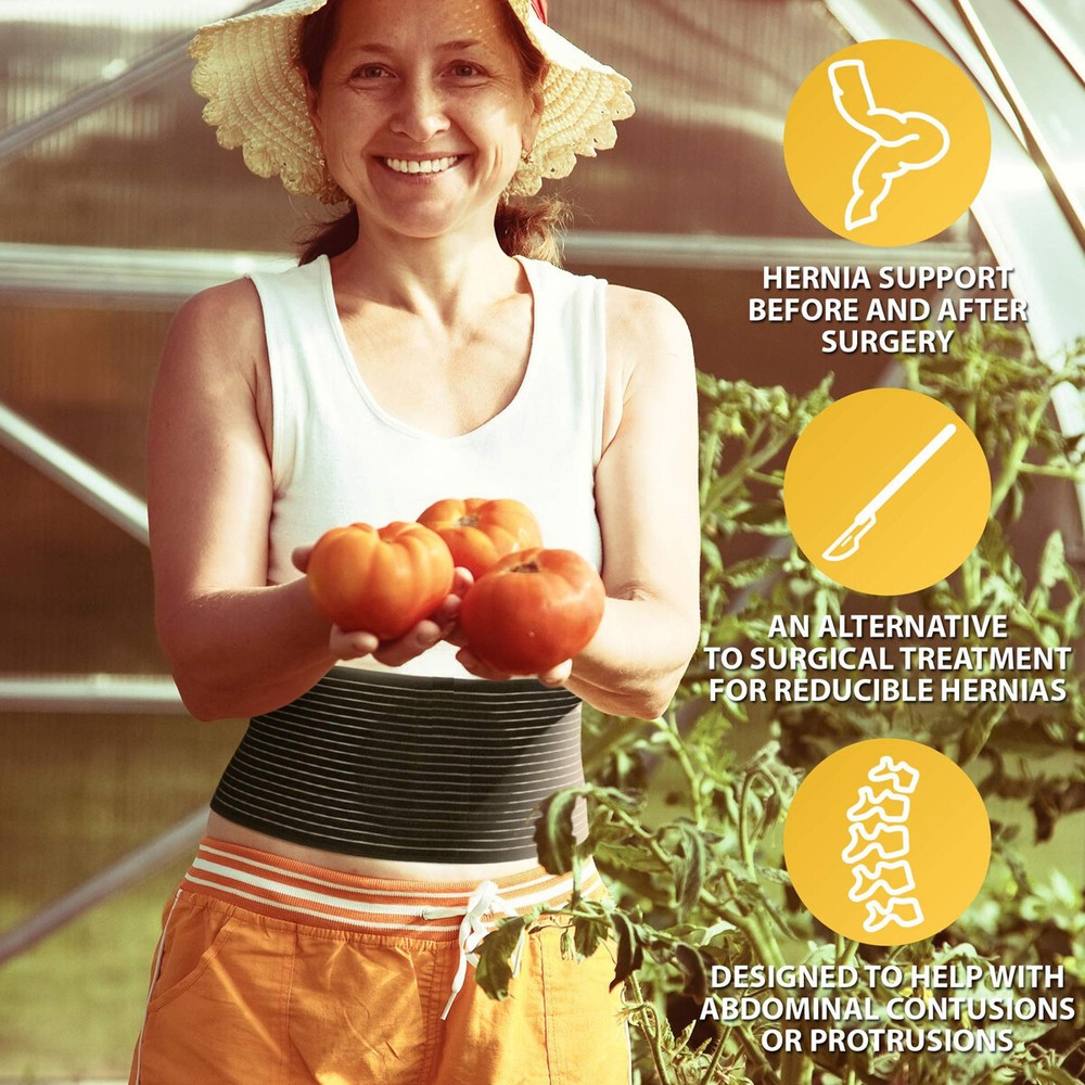 Umbilical Hernia Belt - Unisex - Abdominal Support Binder with Compression Pad