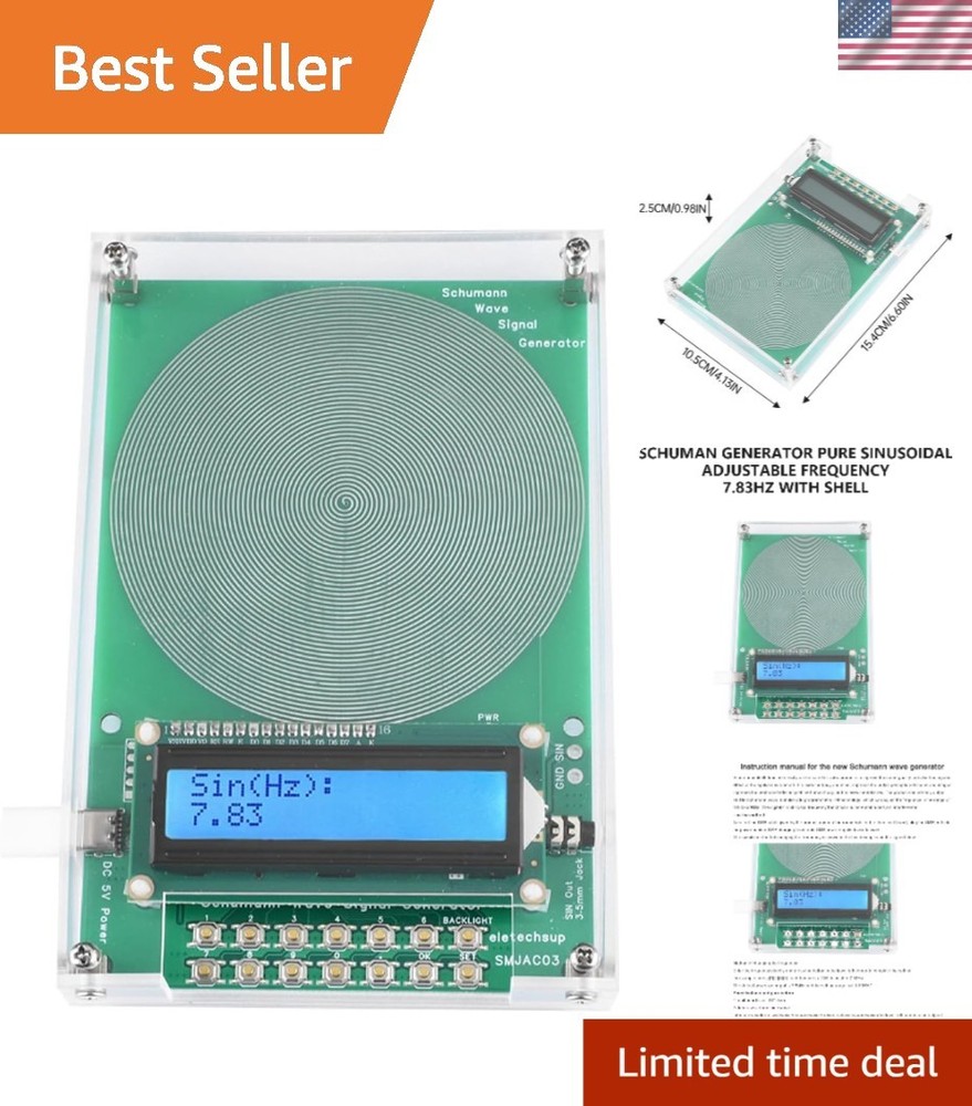 7.83Hz Adjustable Frequency Generator with USB-C Port for Unmatched Stability