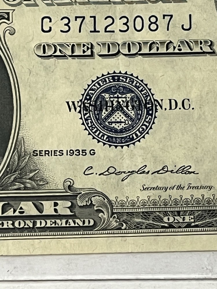 1935 G $1 Silver Certificate C - J