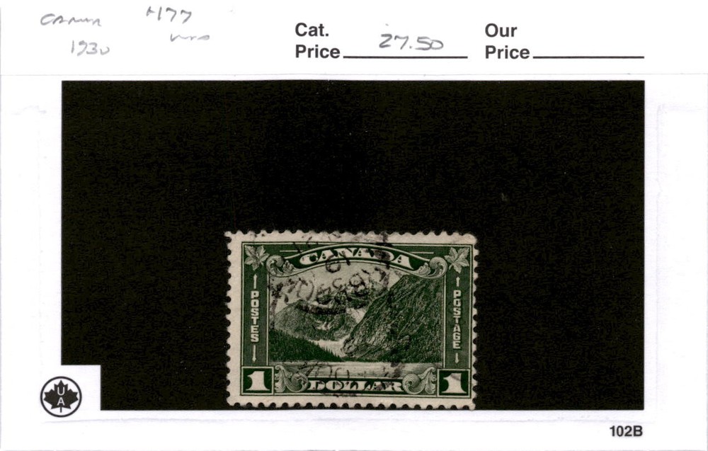 Canada, Postage Stamp, #177 Used, 1930 Mt Edith Cavell (AF)