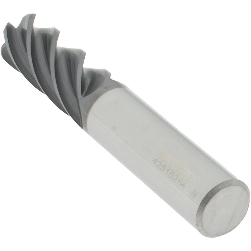 Accupro 1/2" Diam 5 Flute Single End Solid Carbide 0.12" Corner Radius End Mi...